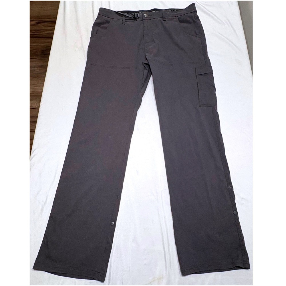 Prana Zion Hiking Pants Mens 38x34 Gray Cargo Stretch Outdoor M4ST34116 Gorpcore